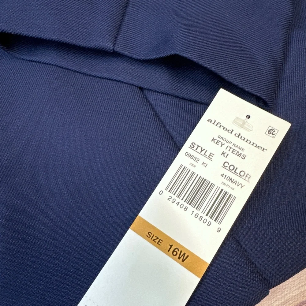 Alfred Dunner Women’s Plus Size Button Front Jacket In Navy Size 16W